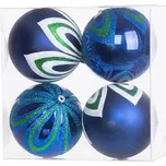 Vánoční baňky MagicHome modré, 10cm, 4ks