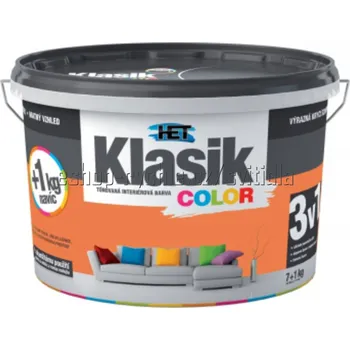 barva na zeď HET Klasik color oranžová pastel 0747 7+1kg