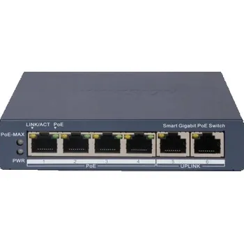 Switch SWITCH POE DS-3E1506P-EI 4PORTOWÝ Hikvision
