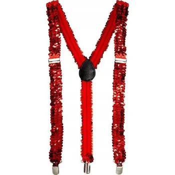 Kšandy Postroj "Cekinový", červený, Widmann