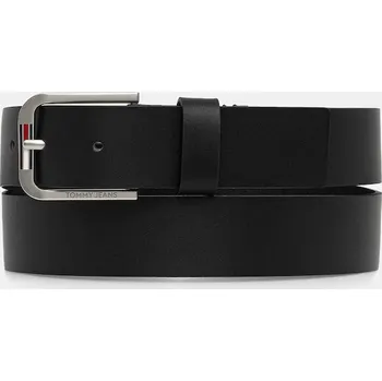 Módní doplněk Kožený pásek Tommy Jeans AM0AM13686 černá 99X, vel. 100