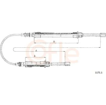 Lanko parkovací brzdy Lanovod parkovací brzdy COFLE 1171.1