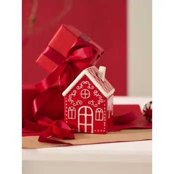 Vánoční dekorace Sinsay - Vánoční dekorace ve tvaru domečku - červená - 623FQ-33X - 623FQ-33X-ONE