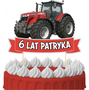 Obraz ZÁPICH DO DORTU Narozeninový Sto let MASSEY FERGUSON TRAKTOR POSTAVY TOPPERY