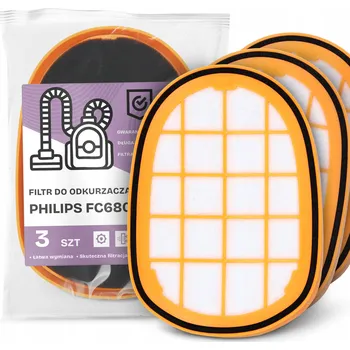 Filtr do vysavače 3x FILTR do VYSAVAČE Philips FC6802 Vzduchový Omyvatelný Náhradní EM-W
