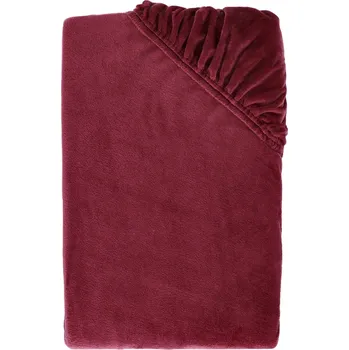 Prostěradlo LIVARNO® Napínací plyšové prostěradlo, 140-160 x 200 cm (červená)