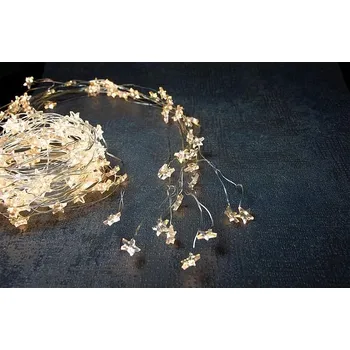 Vánoce Řetěz MagicHome Twisted stars, 180 micro star LED teplá bílá, jednoduché svícení, 230V, 50 Hz, IP44, exteriér, L- 2 m x 9 řetězů