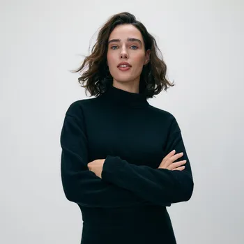 Dámský svetr Reserved - Rolák s&nbsp;příměsí vlny - černý - 056GH-99X - 056GH-99X-S