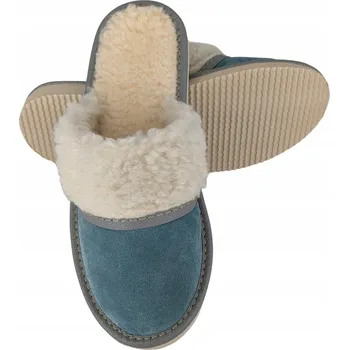 Dámská obuv Pantofle Vlněné Kožené Zimní Dámské Teplé Domácí Polské 41