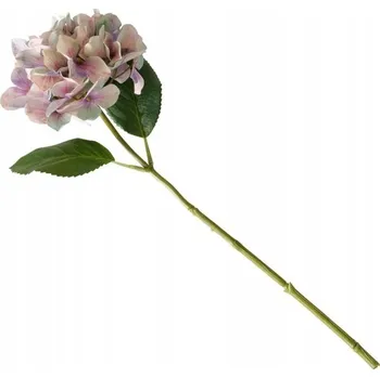 umělá květina UMĚLÁ HORTENZIE RŮŽOVÁ NA STONKU 46 CM PLAST 18X13 CM