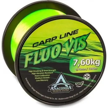 Vlasec Anaconda Fluo Vis zelený 1200m - 0,28 mm
