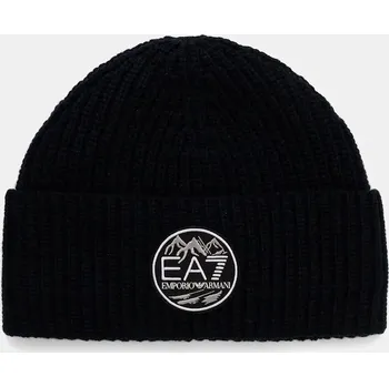 Čepice Čepice s příměsí vlny EA7 Emporio Armani tmavomodrá barva, AF18020.7X000243 59X, vel. S