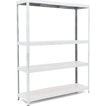 regál Policový regál Trestles RH 2000x1400x600, nosnost 1200 kg, 4 police bílé Barva: bílá