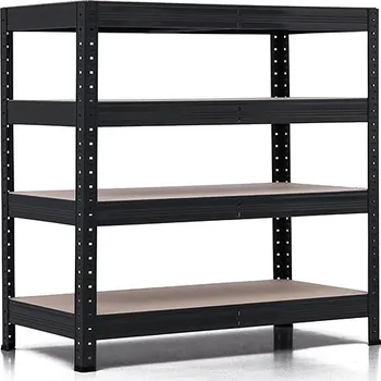 regál Policový regál Trestles RH 1000x800x600, nosnost 1400 kg, 4 police Barva: černá