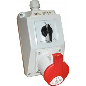 Elektrická zásuvka SPAMEL INSTALAČNÍ SADA 32A 3P+N+PE VYPÍNAČ 0-1 ZI02\R441 ZI02\R441