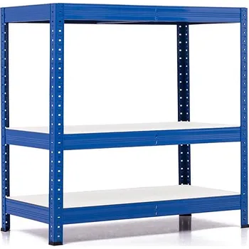 regál Policový regál Trestles RH 900x900x500, nosnost 1050 kg, 3 police bílé Barva: modrá