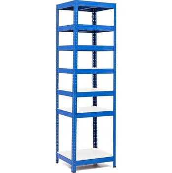 regál Policový regál Trestles RH 2200x600x500, nosnost 1750 kg, 7 polic bílých Barva: modrá