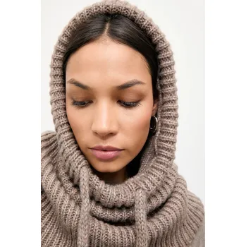 Kukla Kukla s vlnou Answear.LAB balaklava béžová 80X, vel. ONE SIZE