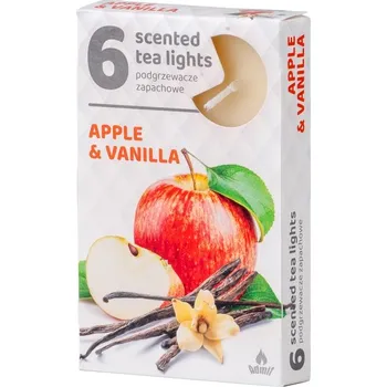 Svíčka Vonné čajové svíčky 6ks, Apple Vanilla