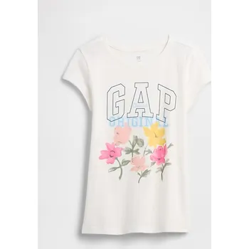 GAP Dětské tričko s logem - Holky GAP bílá 3463619
