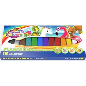 Modelovací hmota Modelovací hmota Koma-Plast čtvercová Sweet Colours 12 barev