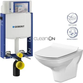 GEBERIT KOMBIFIX ECO, nádržka UP 320 bez tlačítka + WC CERSANIT CLEANON CARINA + SEDÁTKO 110.302.00.5 CA3