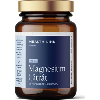 HEALTH LINK Magnesium citrát 600 mg kapsle 120 ks