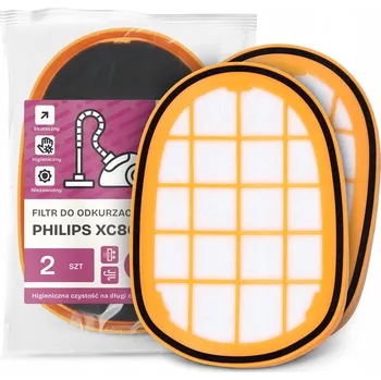 Vysavač 2x FILTR do VYSAVAČE Philips XC8047 Vzduchový Pěnový PRO SUCHÉ A MOKRÉ VYSÁVÁNÍ EM-W