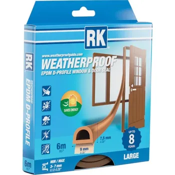 Těsnění oken a dveří EPDM – D-profil, hnědá 6 m