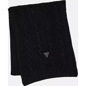 Šála GUESS šála Cable-Knit černá