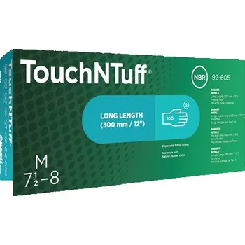 Pracovní rukavice Rukavice Ansell 92-605 Touch N Tuff Barva: Zelená, Velikost rukavic: 7,5 - 8