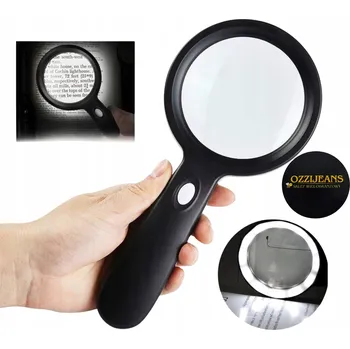 LUPA SKLO ZVĚTŠOVACÍ PRO ČTENÍ 10x ZVĚTŠENÍ S PODSVÍCENÍM