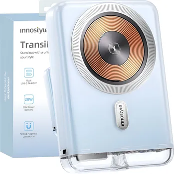 Powerbanka INNOSTYLE TRANSIMAG MINI RYCHLÁ BEZDRÁTOVÁ POWERBANKA INDUKČNÍ PRO MAGSAFE 10000MAH
