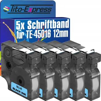 Pásek do tiskárny 5x Páska do DYMO D1 45016 12mm S0720560 modrá