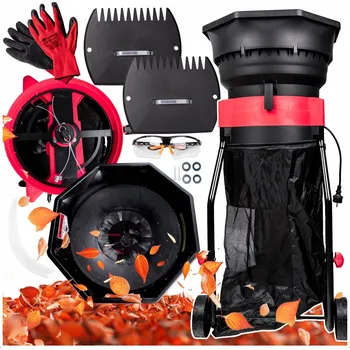 Drtič větví Drtič listí mulčovač elektrický drtič velký zásobník 1800W