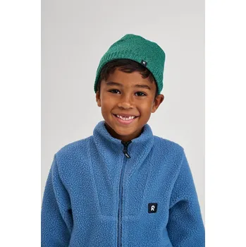 Čepice Dětská bavlněná čepice Reima Hattara 5300057B.9BYA zelená 77X, vel. 56/58
