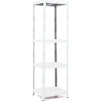 regál Policový regál Trestles RH 2000x600x600, nosnost 1400 kg, 4 police bílé Barva: bílá