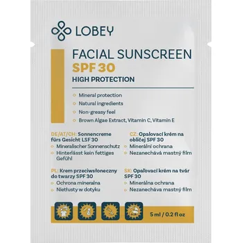 Přípravek na opalování LOBEY® Classic Tester Opalovací krém na obličej SPF 30 | 3 ml