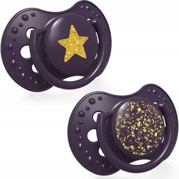 LOVI dynamická dudlík 18+ Stardust Violet, 2 ks