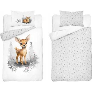 Povlečení Dětské povlečení 2 el. bambusové 135x100 Srnka Šedá Detexpol 4786 B