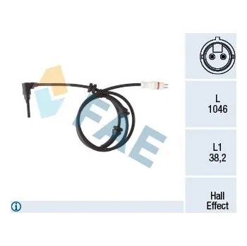 Přislušenství brzdového systému Snímač, počet otáček kol FAE 78264