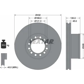 Brzdový kotouč Brzdový kotouč TEXTAR 93087200