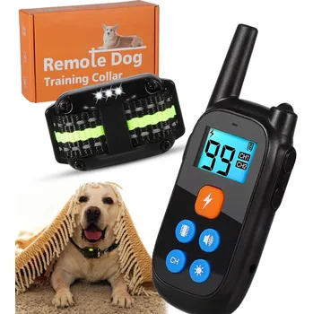 Obojek pro psa ELEKTRICKÝ VÝCVIKOVÝ OBOJEK PRO PSA 800M VODĚODOLNÝ TRENAŽÉR PSŮ + DÁLKOVÉ OVLÁDÁNÍ