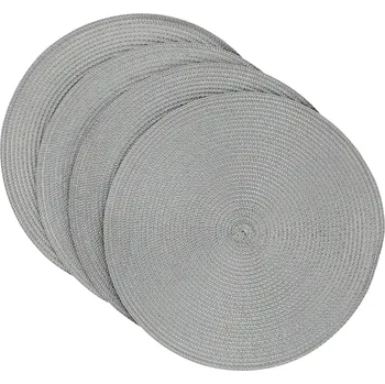 prostírání LIVARNO® Prostírání, Ø 38 cm, 4 kusy (šedá)