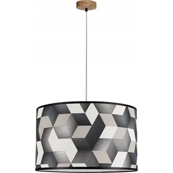 SPOT Svítidlo Závěsné 1xE27 Dub FSC s Vícebarevným Stínidlem