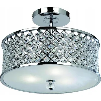 Kulatý Stropní Svítidlo Endon 40,5 x 34 cm, bezbarvá, stříbrná