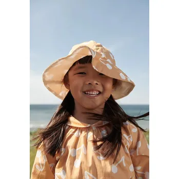 Klobouk Dětský oboustranný klobouk Liewood Amelia Reversible Sun Hat oranžová barva LW17697 32X, vel. 1-2 roky