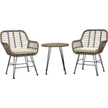 AZ-F1208 NAT - Zahradní set 1+2, kov, polyratan, přírodní, AZ-F1208 NAT