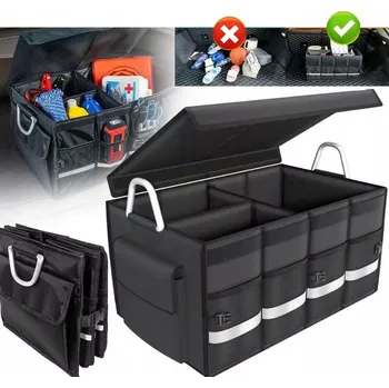 Organizér do auta ORGANIZÉR / TAŠKA DO KUFRU AUTA, SKLÁDACÍ BOX / KOŠ NA NÁKUPY 60x35x30 cm