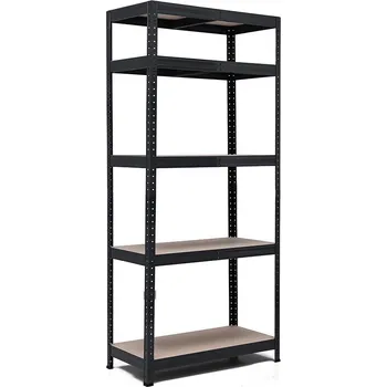 regál Policový regál Trestles RH 1800x1000x400, nosnost 1750 kg, 5 polic Barva: černá